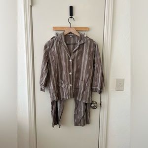 Domi Classic Pajama Set, Organic Cotton Pajamas, Vintage Floral, S